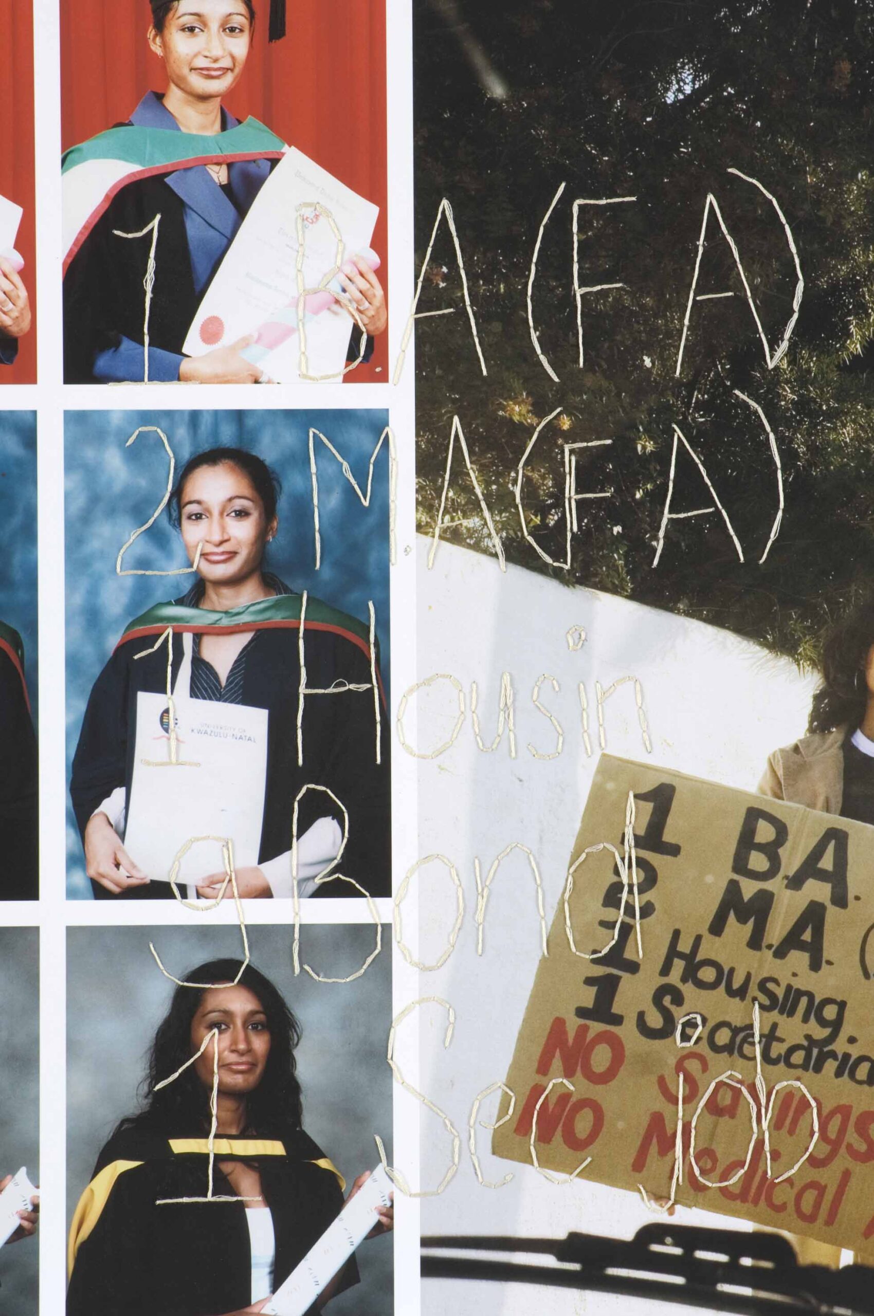 Postgraduate Beggar - detail (2008), Sharlene Khan